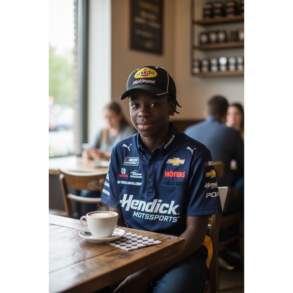 Pennzoil Platinum NASCAR Racing Kids Baseball Cap Black Yellow Adjustable Hat